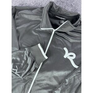 Rocawear Track Jacket Black Full Zip Logo Y2K Hip Hop Streetwear XL